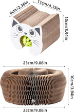 Magic Organ Cat Scratcher Board Cat Ball Adventure The Ultimate Interactive Mental Physical Exercise for Indoor Cats Toy (White and Black, 2PCS)