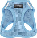 Best Pet Supplies Voyager Step-in Air Harness - All Weather Mesh, Reflective, No Pull Harness for Dogs, Cats - Secure with Hook & Loop Fastener, Buckle, Double D-Rings - Baby Blue, XL