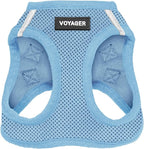 Best Pet Supplies Voyager Step-in Air Harness - All Weather Mesh, Reflective, No Pull Harness for Dogs, Cats - Secure with Hook & Loop Fastener, Buckle, Double D-Rings - Baby Blue, XL