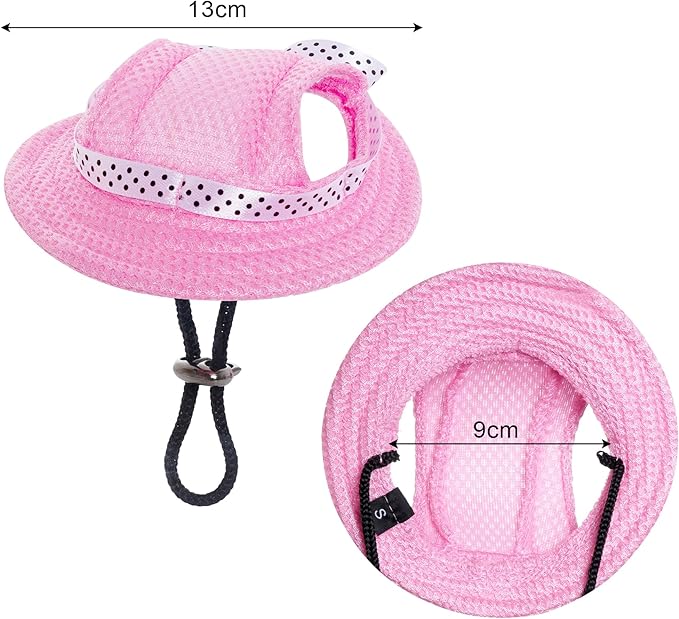choyaxo Dog Sun Hat Set Including Dog Visor Sunbonnet Outfit with Ear Holes Dogsg Sunglasses Baseball Cap for Puppy Outdoor UV Protection