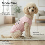 Parisian Pet Dog Shirt – 100% Cotton Shirts for Large Dogs – Pink Sleeveless Puppy Clothes – Lightweight and Breathable Dog Birthday Shirt – Girl Dogs Clothes - Stretchy Pet T Shirts