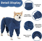 Dog Winter Coat Soft Pullover Pajamas, Warm Cold Weather Coats Fleece Dog Coat, Cozy Jacket Windproof Fullbody Dogs Jumpsuit Onesie Fleece Sweater Winter Clothes Apparel for Dogs