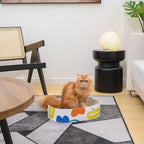 Cat Scratcher Cardboard,2 in 1 Oval Cat Scratch Pad Bowl for Indoor Kitty Grinding Claw,Round Kittens Scratching Board Corrugated Lounge Pet Beds&Furniture Protector for Couch&Carpets&Sofas