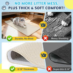 Wall Corner Cat Scratcher | Cat Scratcher Wall Mounted with Faux Sisal & Carpet Pad, 23.6x11.8 Inch Furniture Protector for Indoor Cats to Protect Couches & Walls