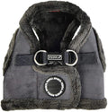 Puppia Terry Vest Dog Harness Step-in Winter Suede Warm No Choke No Pull Training Walking for Small and Medium Dog, Grey, X-Large