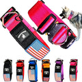 Tactical Dog Collar 2 Inch Wide Thick Heavy Duty Military Style with Metal Buckle, Adjustable for Medium - Large Breeds, Durable K9 Training Gear with Patch Area, USA Flag Patch, Strong and Secure Fit