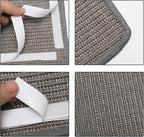 Cat Scratcher Mat, 23.6 x 15.5 Inch Natural Sisal Scratching Pad for Indoor Cats Wall Scratchers with Tape for Couch, Protect Sofas, Carpets,Floor(Grey)