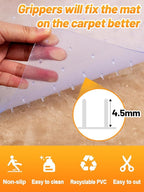 8.69Ft(L) Carpet Protector for Pets - Anti-Slip Cat Carpet Protector, Scratch Resistant Pets Scratch Stopper, Easy to Cut Floor Runner Under Doorway to Prevent Tearing