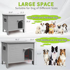 Dog House Outdoor Weatherpoof Plastic Large Dogs Houses Indoor Waterproof Stray/Pet Dog Shelter Outside for Large and Medium Dogs