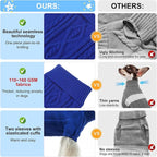BEAUTYZOO Medium Dog Sweater Female Male, Fleece Dog Winter Sweater for Medium Girl Boy Dogs, Pink Warm Cute Puppy Pullover Sweater, Thick Turtleneck Pet Cold Weather Clothes Cable Knitwear, Blue M