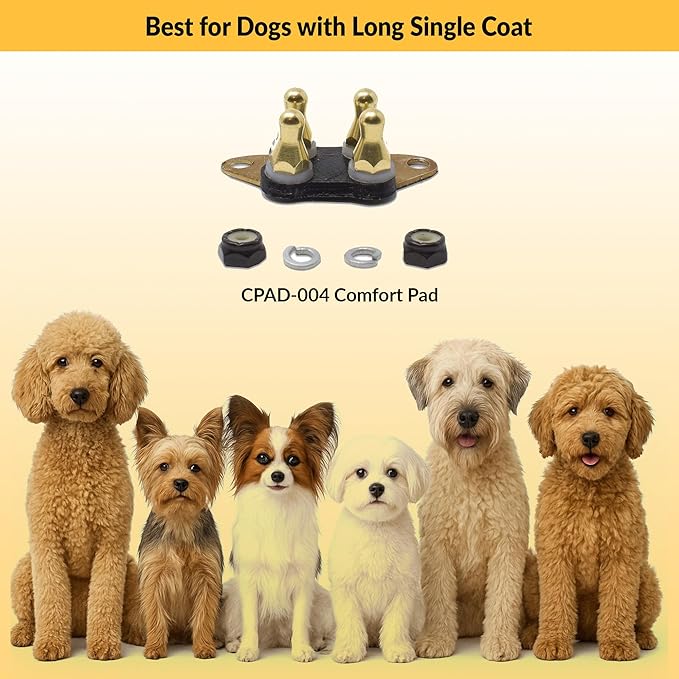Educator CPAD-004 Dog Training Collar Receiver Comfort Pad, Improves Contact, Reduces Irritation and Skin Sensitivities, Comfort, Long Hair