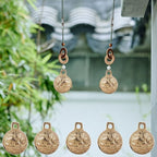 AUEAR, 8 Pieces Vintage Brass Bells 38mm Mini Jingle Bell for DIY Wind Chimes Home Decor