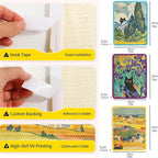 Cat Nail File Scratching Board, Natural Art Cat Scratcher, Wall-Mounted, Corner-Mounted, or Floor-Mounted, 15" x 12" Sisal Mat for Nail Trimming and Furniture Protection (Yellow Harvest)