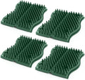 The Original ScratchnAll Animal Scratch Pad, Flexible Acupressure Nubs & Interlocking Design, Very Durable & All-Weather, Great for Domestic, Barnyard and Zoo Animals - USA Made, Hunter Green (4 Pack)