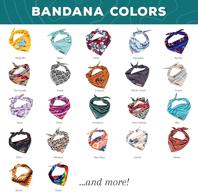 Wilderdog Dog Bandana with Lightweight Quick Drying Poly-Blend Mesh Material in Camp