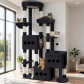 Cat Tree for Large Adult, 71.7'' Tall Cat Tower for Indoor Cats, Sturdy Heavy Duty Cat Tree Tower for 20 lbs+Cats, 3 Big Cat Condos, 10 Scratching Posts, 3 Platforms, Drak Gray GCT036G