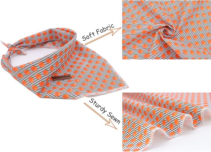 Elegant Little Tail Bandana for Boy Girl Small Medium Large Dogs, Comfortable Bibs Scarf, Adjustable Square Kerchief