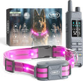Dog Shock Collar (New Version) with 360° LED Lights – 4200FT Dog Training Collar with Remote, IPX8 Waterproof, Beep/Vibration/Safety Shock Modes, Rechargeable E-Collar for Dogs