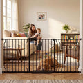 TSAYAWA 62.2"-71.65" Extra Wide Auto Closing Baby Safety Gate for Stairs & Doorways, Pressure Mounted No Drill Pet Gate with Walk-Through Door - Heavy Duty Childproof Gate for Toddlers, Kids, Dogs