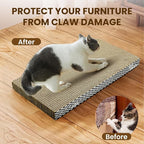 Cat Scratching Board, 2 Packs Corrugate Cat Scratcher for Indoor Cats, Cat Scratch Pad with Double-Sided Usability