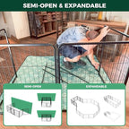 FXW Homeplus Unleashed Indoor Dog Playpen - Stress-Free and Safe Play, Heavy Duty 24 Inch 16 Panels Dog Pen for Puppy and Small Dogs, Black│Patented
