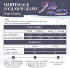 Lucky Love Dog Martingale Dog Collar & Leash - Adjustable, No-Slip, Durable, Comfortable, Soft Webbing, & Stylish Patterned Collar & Leash Set for Male and Female Dogs - Zuzu Combo, Small