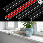 Ultra Clear Window Sill Protector - Scratch & Chew Proof Pet Guard for Dogs & Cats, Easy Install Transparent Ledge Cover, No Residue