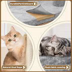 Yaheetech 23.5in Cat Tree Tower, Cat Condo with Sisal-Covered Scratching Posts, Cat House Activity Center Furniture for Kittens, Cats and Pets - Light Gray