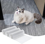 KHS 3PCS Plastic Carpet Protector for Pets, 3.6FT Carpet Scratch Stopper, Stop Cats from Scratching Carpets at Doorways, Easy to Cut Cat Scratch Protector Mat, Plastic Runners