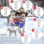 Dogcheer Dog Winter Coat, American Flag Dog Jacket with Harness, Adjustable Puppy Coat with Zipper, Waterproof Pet Fleece Jacket Snowsuit for Small Medium Large Dogs - US Flag L