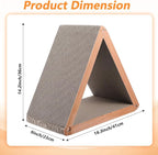 3-Sided Vertical Cat Scratching Post, Cat Scratcher Foldable, Triangle Cats Scratching Board, Multiple Angle Scratch Pad, 6 Usable Sides Recyclable Scratcher Cardboard for Indoor Cats (Pack of 3)