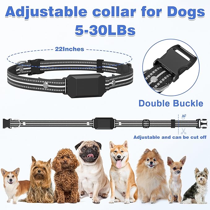 Small Shock Collar for Small Dogs, Dog Training Collar with Remote for Small & Medium Dogs 5-30lbs, Waterproof, Rechargeable, 1300ft Range, Collar with Beep, Vibration, Safe Shock
