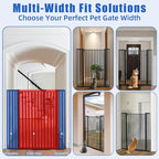 55 Inch Extra Tall Pet Gate for Cats,29.92"-43" Adjustable Wide Dog Gates,Pressure Mounted Walk Through Tall Pets Gate for Doorways,Hallway,Stairs(Black)