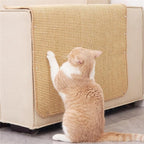 Cat Scratcher Mat Natural Sisal Fabric Cat Scratching Pad Couch Protector Horizontal Floor Cat Carpet Easy Use for Indoor Cats, Beige 1, 30" x 30"
