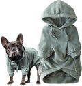 Cooper II Organic Cotton Velour Dog Hoodie Pet Coat for Small, Medium and Large Dogs, Sage, XXX-Small (up to 5lbs)
