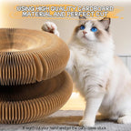 2Pack Kitty Kurls Magic Organ Cat Scratcher Toy,Accordion Design with Strong Magnet,Space Saving Cardboard Scratching Pad for Indoor Cats
