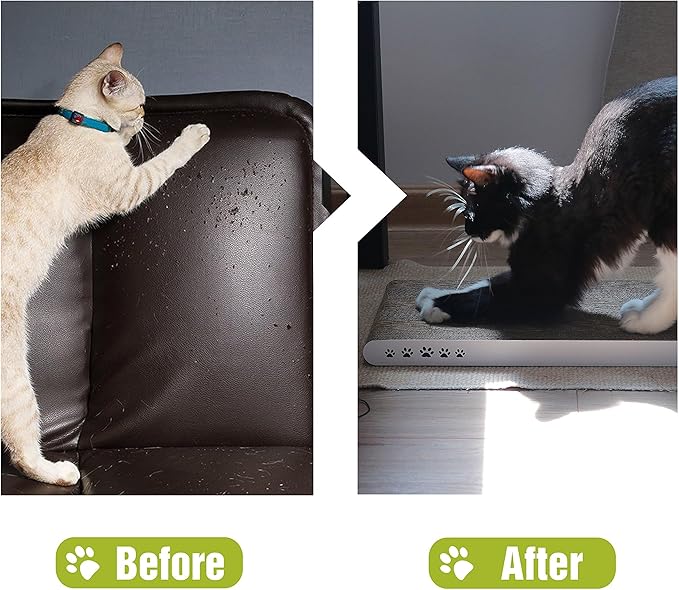Cat Scratcher, Heavy Duty Scratch Pad, Durable Corrugated Cardboard Scratching Board for Indoor Cats, Double-Sided Usability, Recyclable, with Catnip