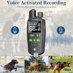 Dog Shock Collar for 2 Dogs, 4500FT Dog Training Collar Rechargeable Electric Collar with Recording & Calling & Vibration & Shock for All Breeds (Gray)
