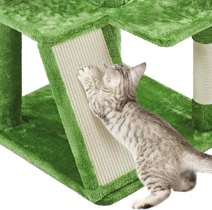 Yaheetech 57in Cat Tree, Cat Tower for Indoor Cats with 2 Door Condo Basket and Sisal Scratching Posts, Cat Furniture for Kittens