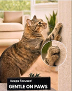 Trimmable Self-Adhesive Cat Scratch Mat, DIY Climb Scratcher for Cat Tower, Couch, and Furniture Protector, Replacement Pads (Beige, 23.6''x11.8'', 3-Pack)