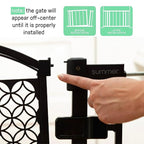 Ingenuity Multi-Use Decorative Extra Tall Walk-Thru Baby Gate, Fits Openings 28.5-48 Inch (Pack of 1), Black Metal, for Doorways and Stairways, 36' Tall Baby and Pet Gate, Black, One Size