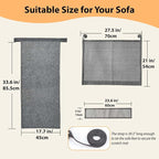 Cat Scratch Protector for Sofa - Larger Couch Protector from Cat Claws Fit for Both Arm Side of Sofa,Couch Corner Scratcher with Expanded Coverage Color-Matched Sisal Pad Universal Fit (Dark Grey)