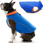 Gooby - Sports Vest, Fleece Lined Small Dog Cold Weather Jacket Coat Sweater with Reflective Lining, Blue, X-Small