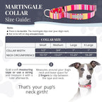 Lucky Love Dog Martingale Dog Collar - Adjustable, No-Slip, Durable, & Soft Webbing Collar for Male and Female Dogs Ideal for Training & Walking - Molly, Medium