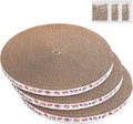 Round Cat Scratcher Pad 10 inch Diameter 3/5 inch Thickness Scratch Replacement Refill Scratching Board Cat scratchers for Indoor Cats (3 Pc)