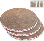 Round Cat Scratcher Pad 10 inch Diameter 3/5 inch Thickness Scratch Replacement Refill Scratching Board Cat scratchers for Indoor Cats (3 Pc)