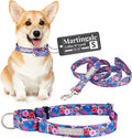 Lucky Love Dog Martingale Dog Collar & Leash - Adjustable, No-Slip, Durable, Comfortable, Soft Webbing, & Stylish Patterned Collar & Leash Set for Male and Female Dogs - Zuzu Combo, Small