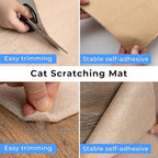Cat Scratch Furniture Protector Couch Protector from cat Claws Self-Adhesive Carpet remnants Scratching Mat Trimmable DIY Climbing Covering Posts 78.7" x 15.8" Grey