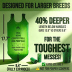 Ultra Thick & Deep RockRhino Dog Poop Bags for Large & XL Breeds | 4-Layer Interlocked Bottom | 100% Home Compostable, 0% Plastic | Vanilla-Scented | 150 Bags, Easy Open Tie Handles, Not for Scooper