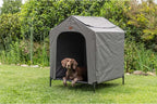 Trixie 2-in-1 Dog House and Bed - Elevated Indoor/Outdoor Tent with Removable Cover - Waterproof and Sun-Resistant - for Large Dogs up to 100 lbs - 39.4 x 35.4 x 48.8 in